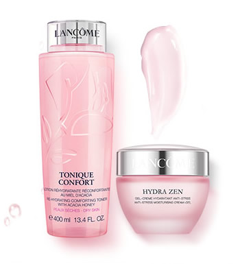 兰蔻 补水保湿舒缓套装-大粉水400ml+水份缘舒缓日霜50ml