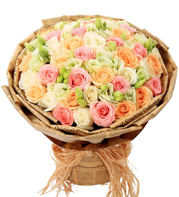 不变的爱-香槟玫瑰,戴安娜,白玫瑰