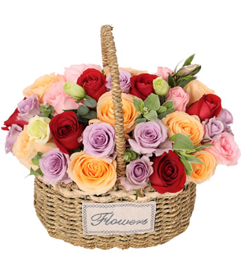 贤妻良母-各色玫瑰共45枝