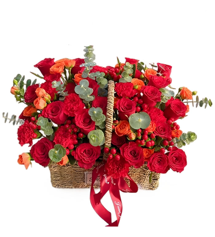 感恩陪伴-红玫瑰 红康 花篮