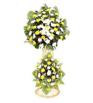 千古流芳（悼念鲜花）-【需提前一天订购】双层白事花篮