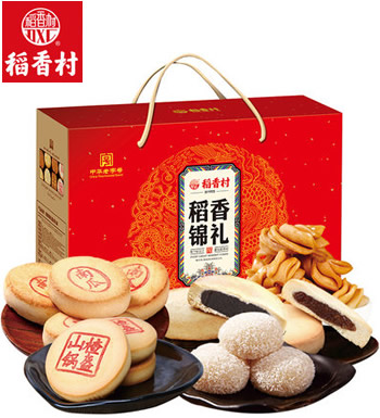 稻香村 老北京风味糕点礼盒大礼包-红色喜庆礼盒，独立小包装