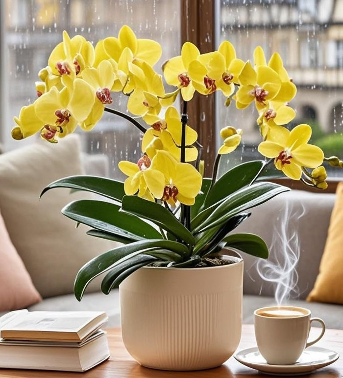 如意黄色系蝴蝶兰(4株)-经典蝴蝶兰盆栽