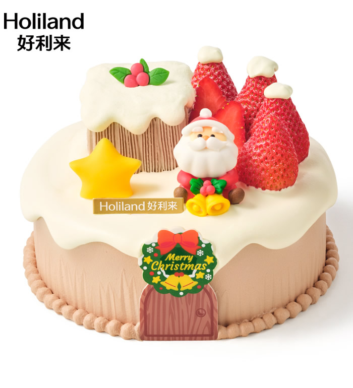 好利来-圣诞雪屋-玫瑰芋泥/慕斯