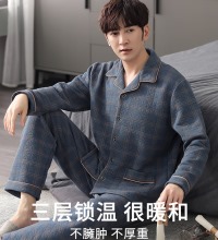 男士空气棉夹层睡衣 - 家居服