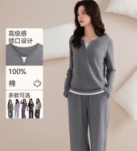 春夏纯棉家居服 - 多色可选 柔软舒适透气