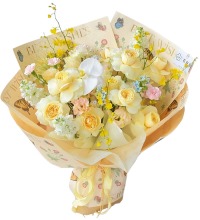 落日晚风 - 香槟玫瑰 紫罗兰