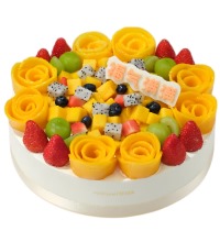 好利来-福气满满蛋糕 - 100%动物奶油