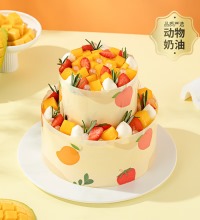幸福西饼-杨枝甘露舞曲 - 多层水果双层蛋糕