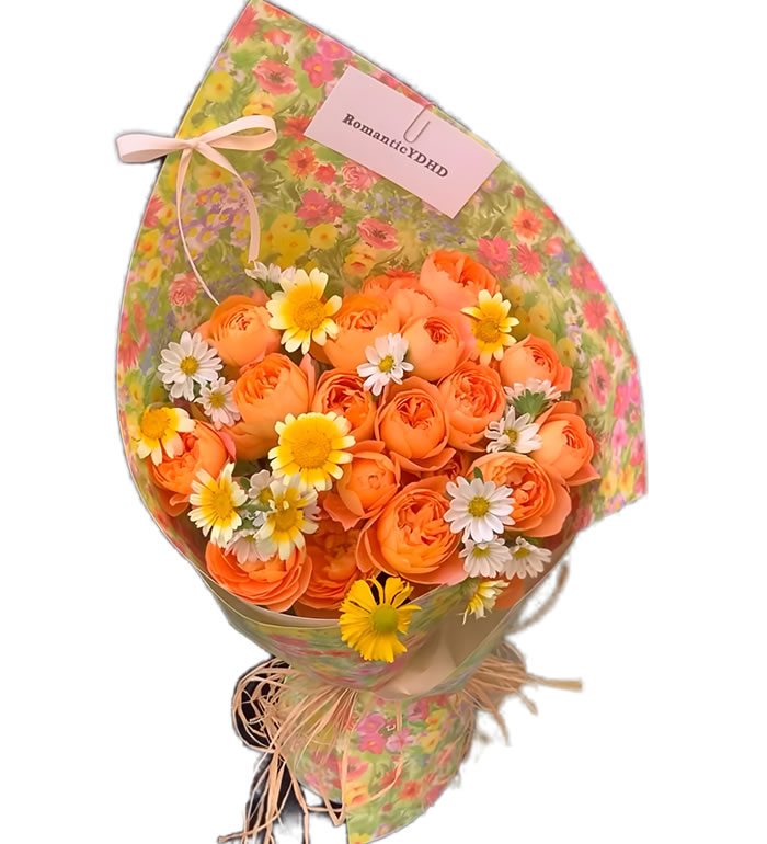 春日油画-果汁阳台小型花束