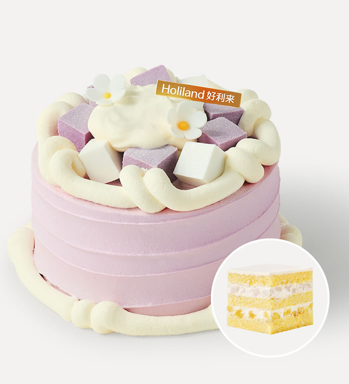 好利来-芋泥朵朵-100%动物奶油