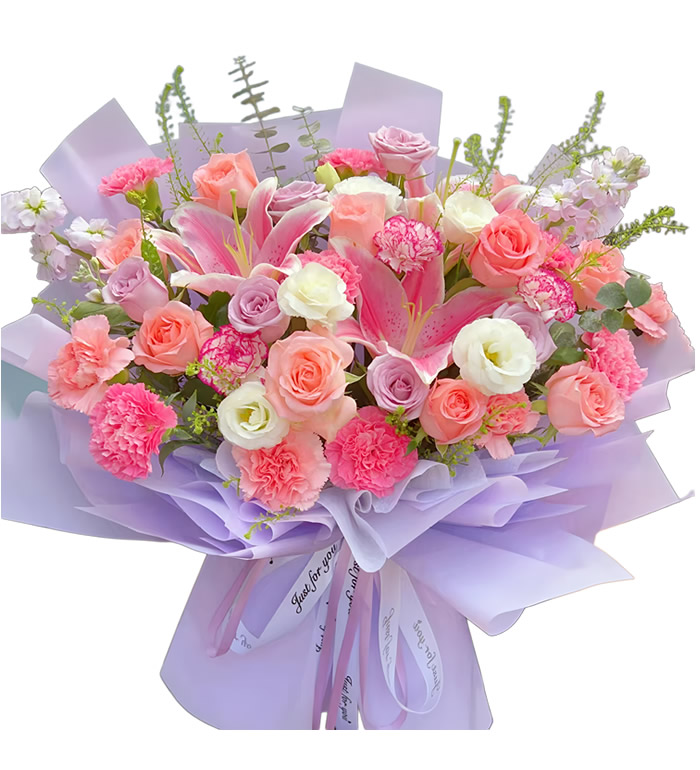 无尽的爱-康乃馨玫瑰花束