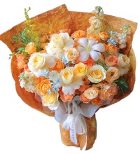 温柔守护 - 奶油杯 果汁阳台混搭花束