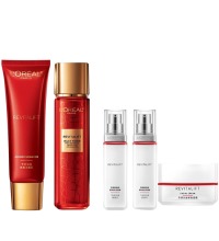 欧莱雅 补水保湿紧致护肤5件套 - 柔肤水130ml+洁面乳125ml+乳液100ml+面霜25ml