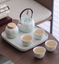 提梁壶功夫茶具 - 轻奢高档陶瓷茶具