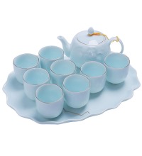 荷韵青瓷茶具 - 清新淡雅 温润细腻