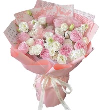 心动 - 玫瑰桔梗花束